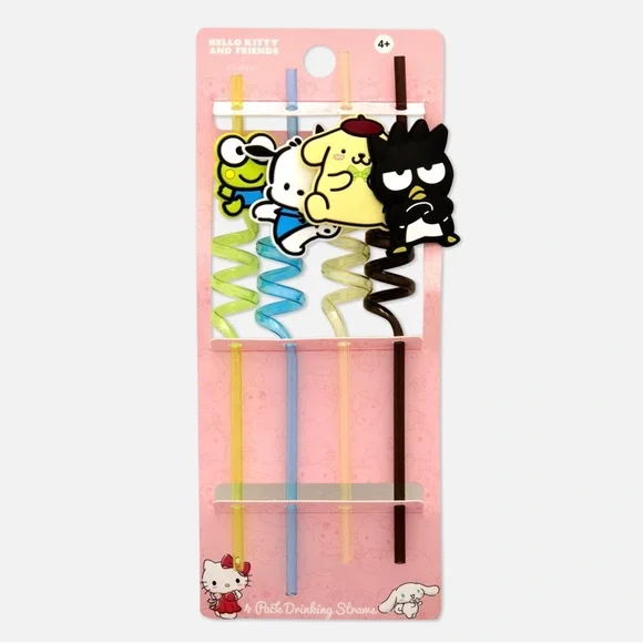 Hello Kitty and Friends Spiral Drinking Straws - Picture 1 of 2